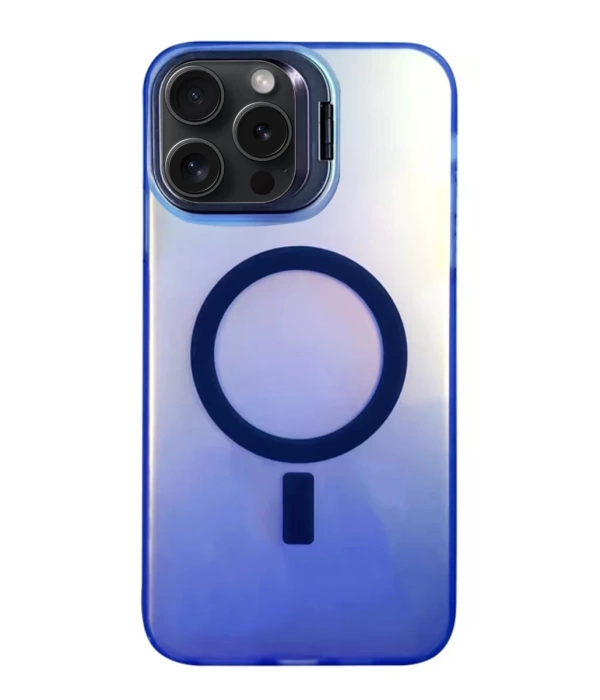 Newface iPhone 15 Pro Primera Magsafe Standlı Kapak - Lacivert