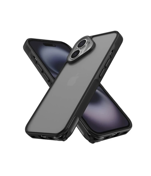 Newface iPhone 16 Kılıf Elegant Kapak - Siyah
