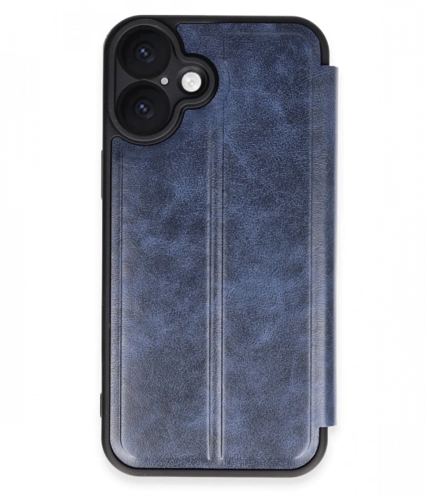 Newface iPhone 16 Kılıf Flip Cover - Lacivert