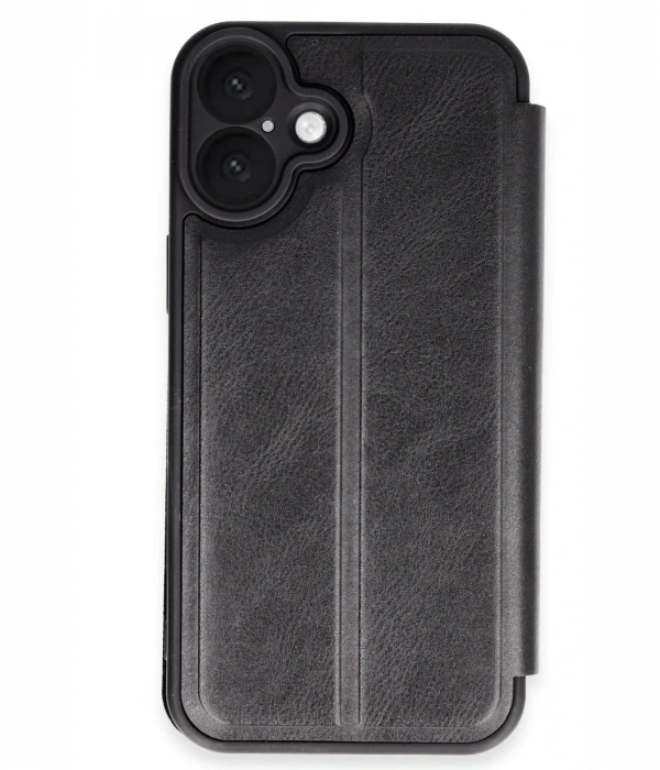 Newface iPhone 16 Kılıf Flip Cover - Siyah