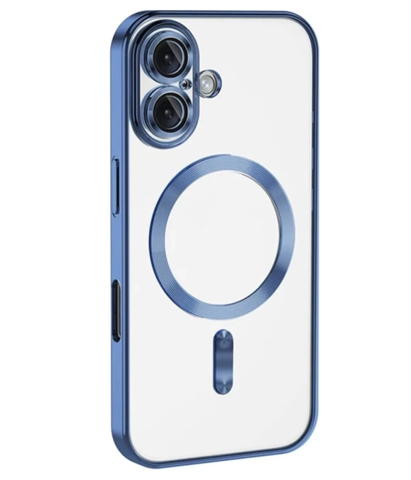 Newface iPhone 16 Kılıf Kross Magneticsafe Kapak - Mavi