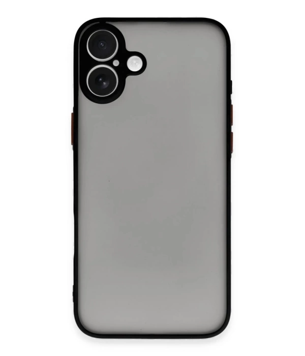 Newface iPhone 16 Kılıf Montreal Silikon Kapak - Siyah