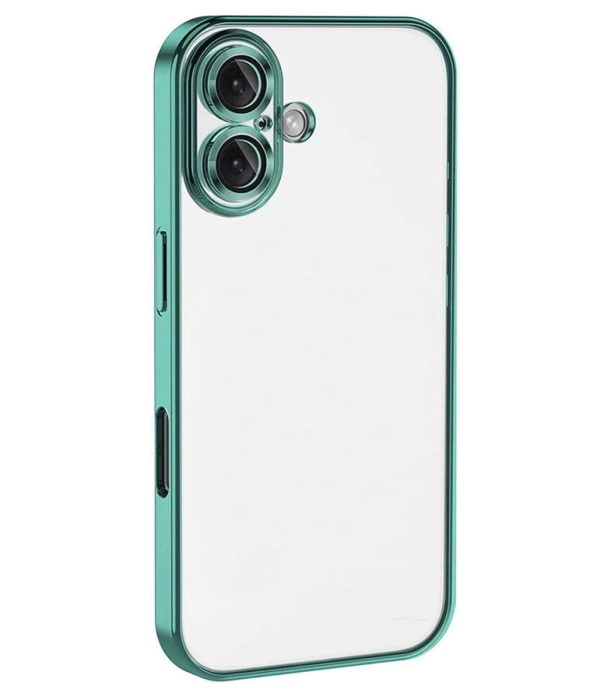 Newface iPhone 16 Kılıf Razer Lensli Silikon - Turkuaz
