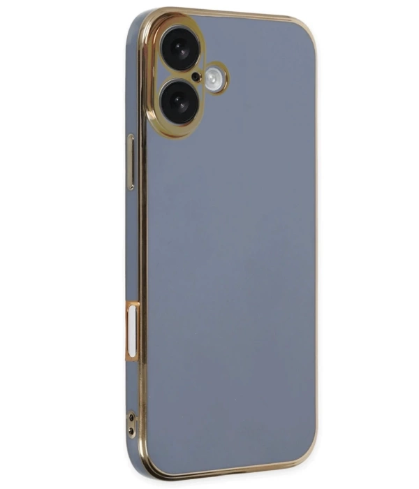 Newface iPhone 16 Kılıf Volet Silikon - Mavi