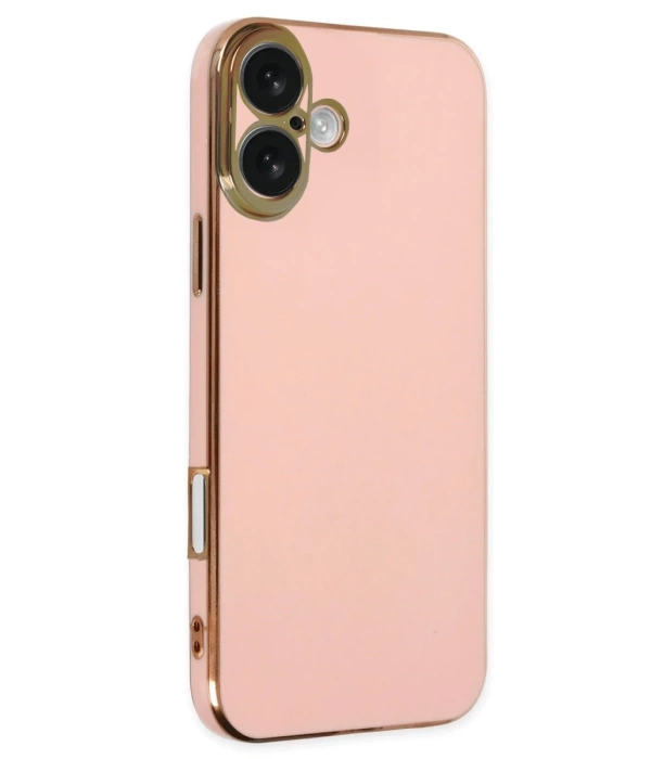 Newface iPhone 16 Kılıf Volet Silikon - Pembe
