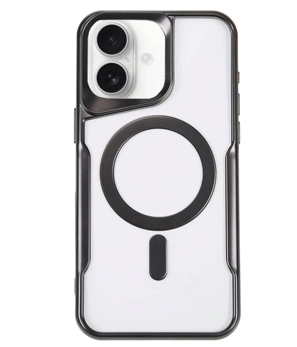 Newface iPhone 16 Plus Kılıf Boyi Magsafe Silikon Kapak - Siyah