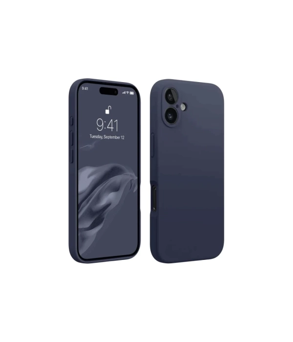 Newface iPhone 16 Plus Kılıf First Silikon - Lacivert