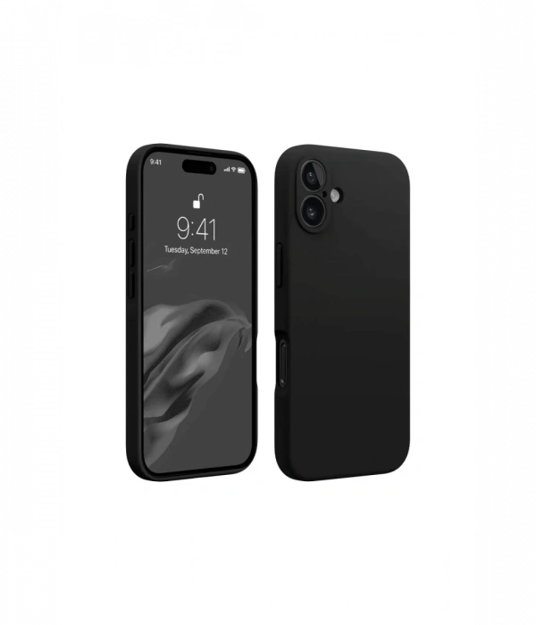 Newface iPhone 16 Plus Kılıf First Silikon - Siyah