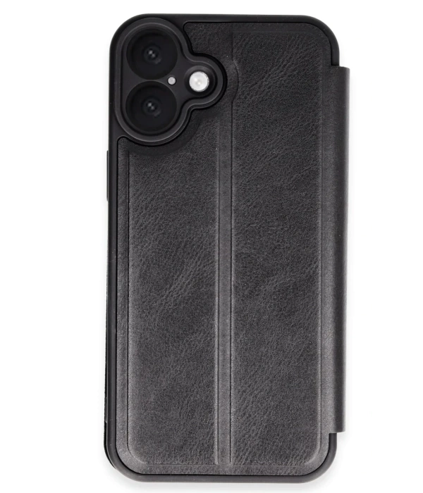 Newface iPhone 16 Plus Kılıf Flip Cover - Siyah