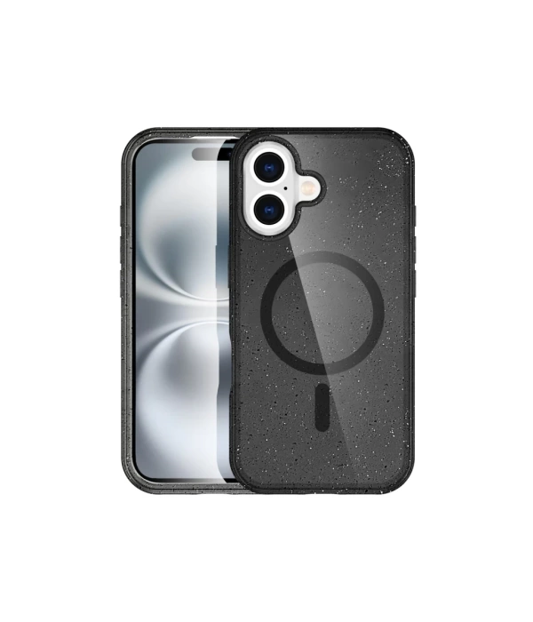 Newface iPhone 16 Plus Kılıf Glow Magsafe Kapak - Siyah