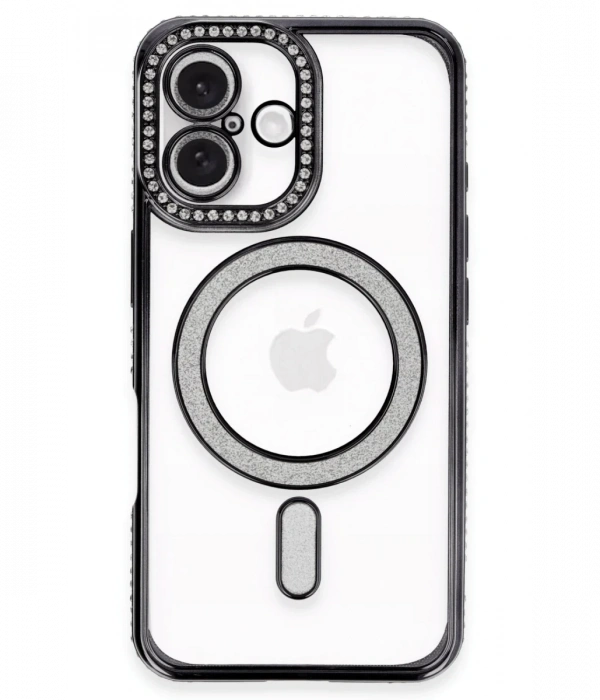 Newface iPhone 16 Plus Kılıf Joke Simli Magneticsafe Kılıf