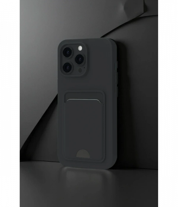 Newface iPhone 16 Plus Kılıf Kelvin Kartvizitli Silikon - Lacivert