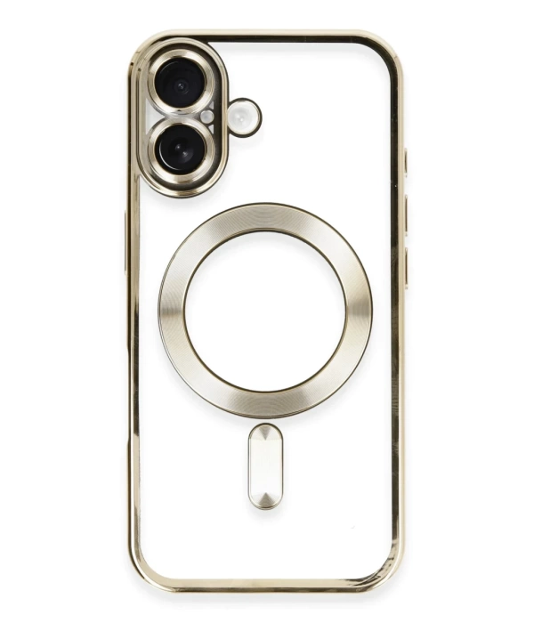 Newface iPhone 16 Plus Kılıf Kross Magneticsafe Kapak - Gold
