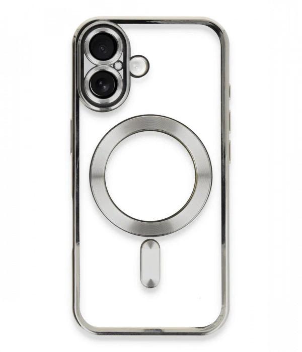 Newface iPhone 16 Plus Kılıf Kross Magneticsafe Kapak - Gümüş