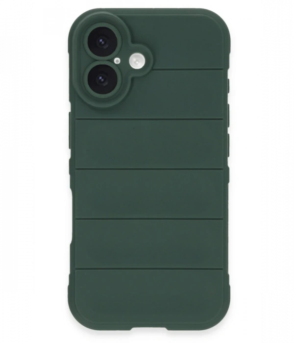Newface iPhone 16 Plus Kılıf Optimum Silikon - Koyu Yeşil