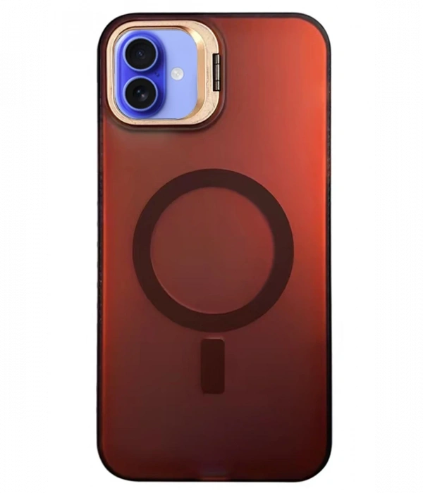 Newface iPhone 16 Plus Kılıf Primera Magsafe Standlı Kapak - Bordo