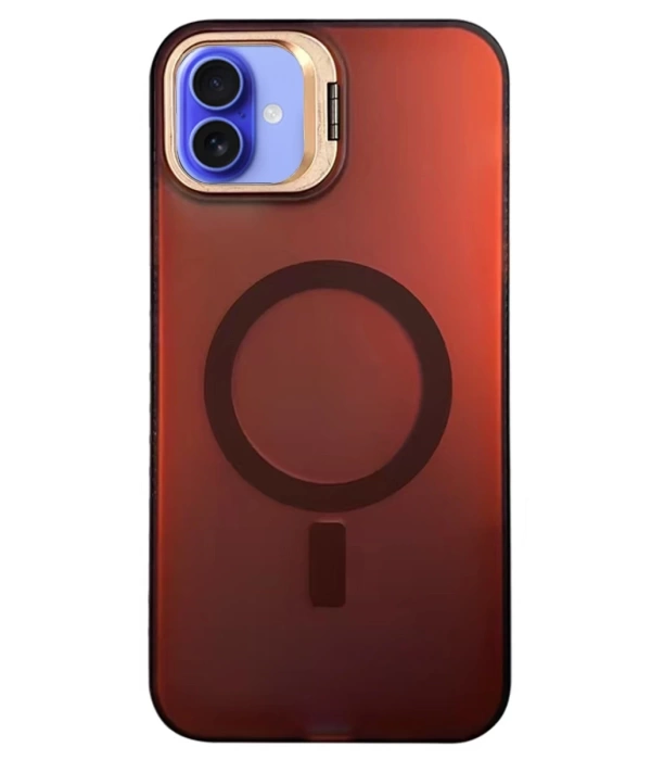 Newface iPhone 16 Plus Kılıf Primera Magsafe Standlı Kapak - Bordo