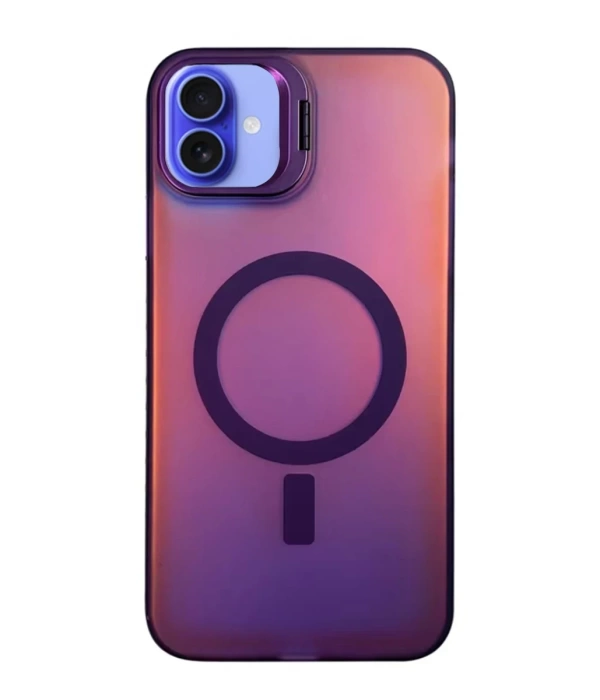 Newface iPhone 16 Plus Kılıf Primera Magsafe Standlı Kapak - Derin Mor