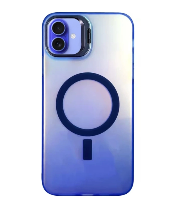 Newface iPhone 16 Plus Kılıf Primera Magsafe Standlı Kapak - Lacivert
