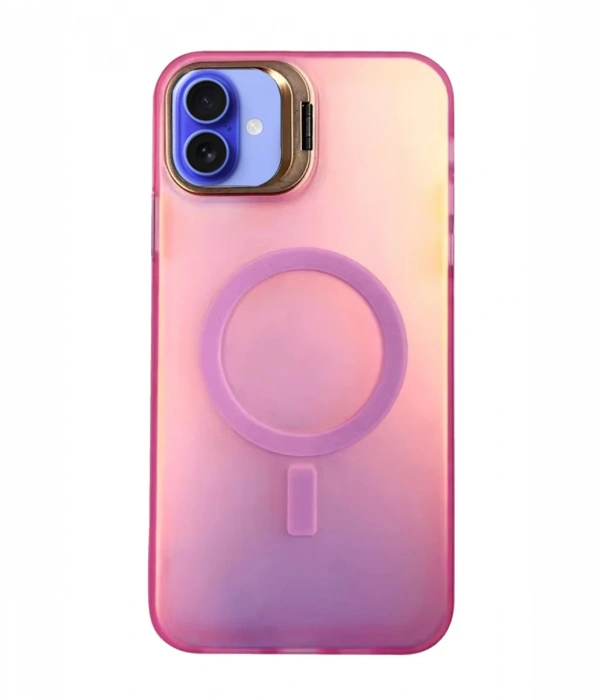 Newface iPhone 16 Plus Kılıf Primera Magsafe Standlı Kapak - Pembe