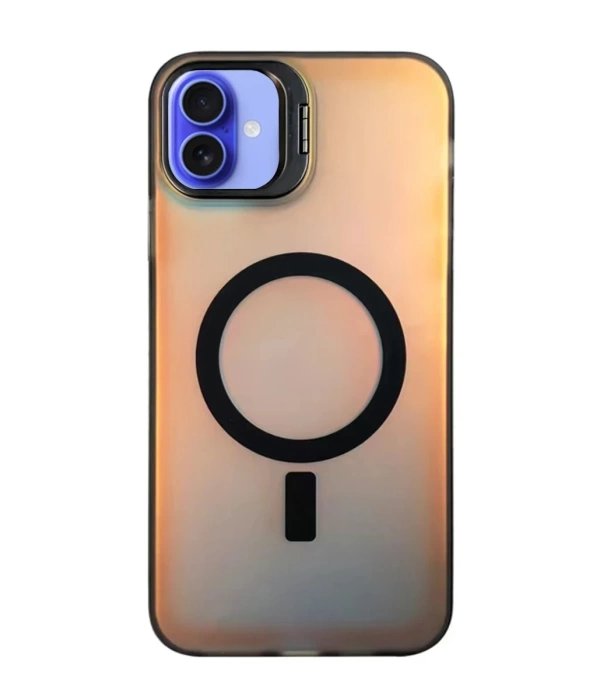 Newface iPhone 16 Plus Kılıf Primera Magsafe Standlı Kapak - Siyah