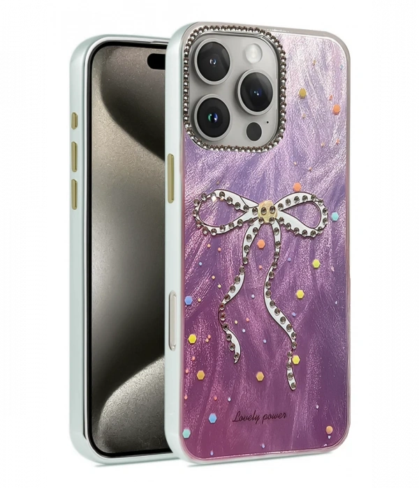 Newface iPhone 16 Pro Kılıf Blade Aynalı Desenli Kapak