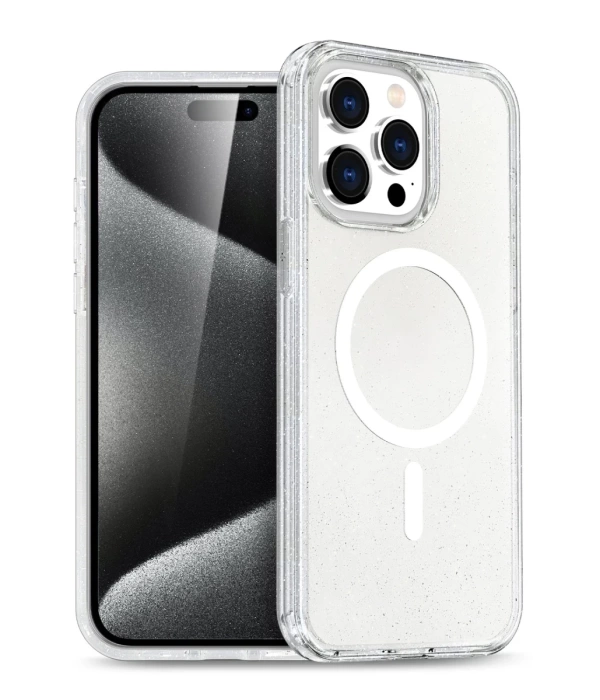 Newface iPhone 16 Pro Kılıf Glow Magsafe Kapak - Şeffaf