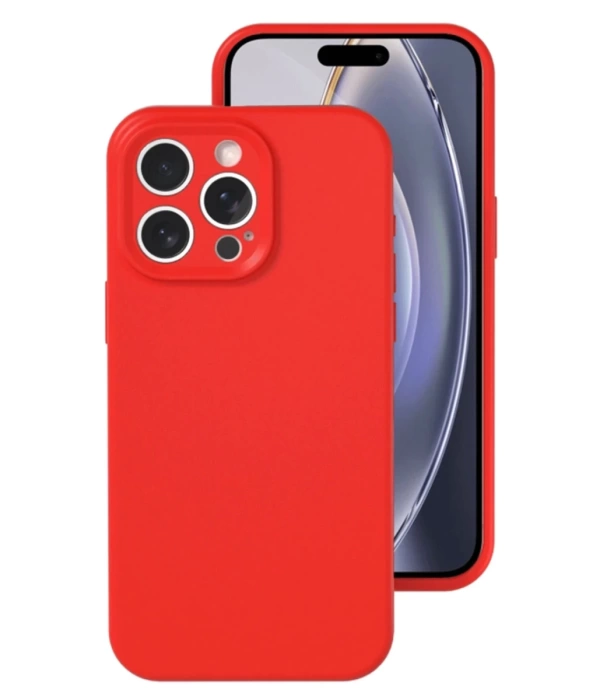 Newface iPhone 16 Pro Kılıf Nano içi Kadife Silikon - Kırmızı