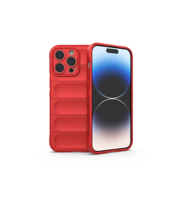 Newface iPhone 16 Pro Kılıf Optimum Silikon - Kırmızı