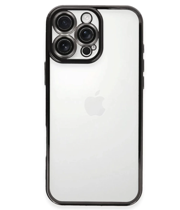 Newface iPhone 16 Pro Kılıf Razer Lensli Silikon - Siyah