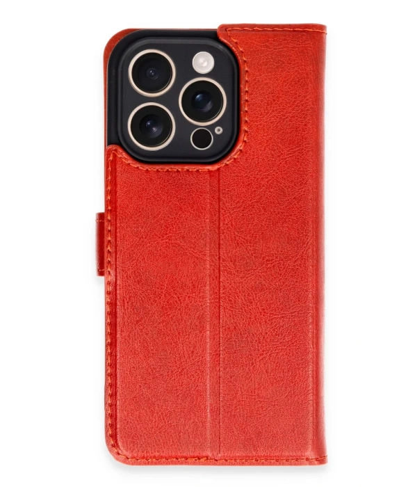 Newface iPhone 16 Pro Kılıf Trend S Plus Kapaklı Kılıf - Kırmızı
