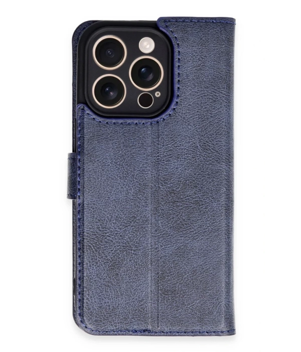 Newface iPhone 16 Pro Kılıf Trend S Plus Kapaklı Kılıf - Lacivert