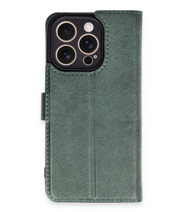 Newface iPhone 16 Pro Kılıf Trend S Plus Kapaklı Kılıf - Yeşil