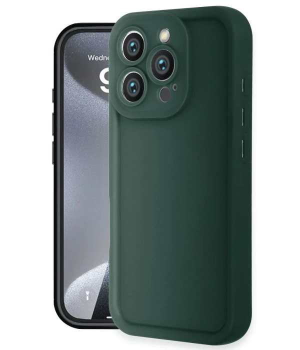 Newface iPhone 16 Pro Kılıf Viera Silikon - Koyu Yeşil