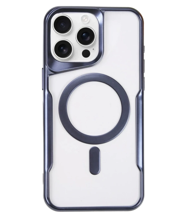 Newface iPhone 16 Pro Max Kılıf Boyi Magsafe Silikon Kapak - Lacivert