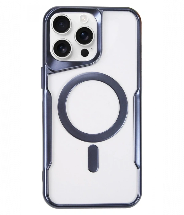 Newface iPhone 16 Pro Max Kılıf Boyi Magsafe Silikon Kapak - Lacivert