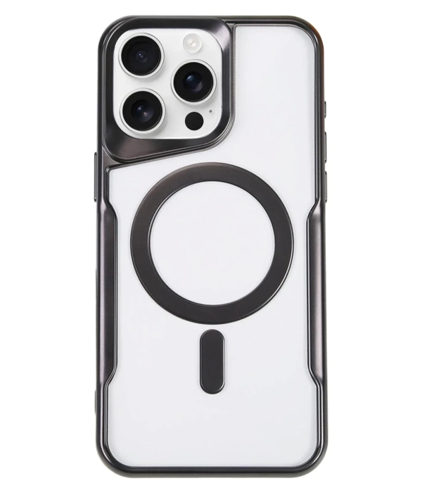 Newface iPhone 16 Pro Max Kılıf Boyi Magsafe Silikon Kapak - Siyah