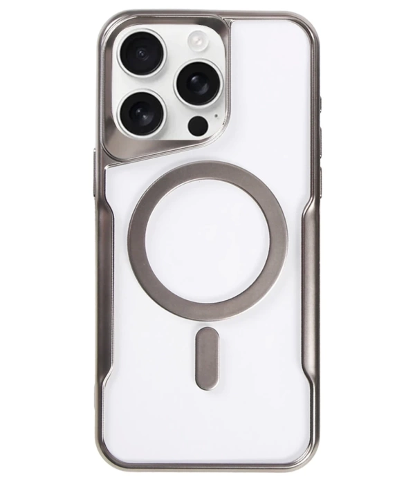 Newface iPhone 16 Pro Max Kılıf Boyi Magsafe Silikon Kapak - Titan Gri