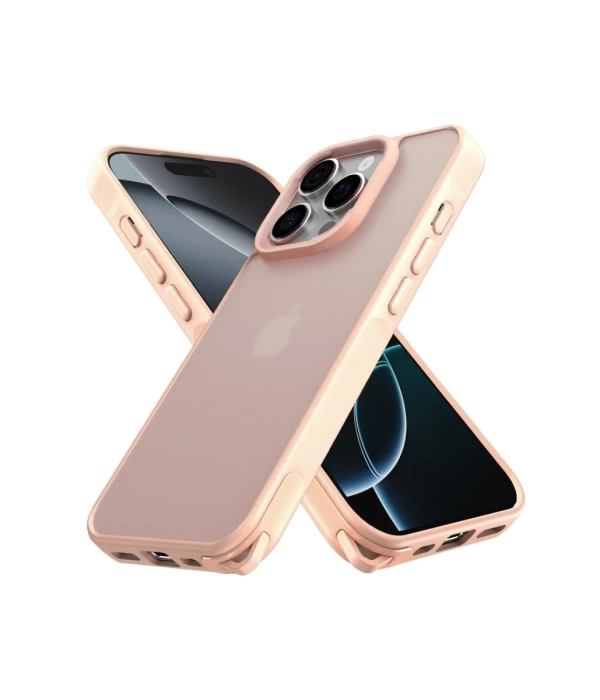 Newface iPhone 16 Pro Max Kılıf Elegant Kapak - Pudra