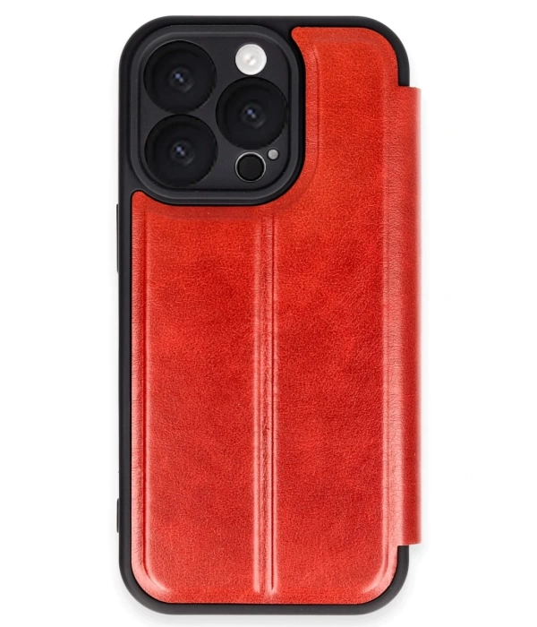 Newface iPhone 16 Pro Max Kılıf Flip Cover - Kırmızı