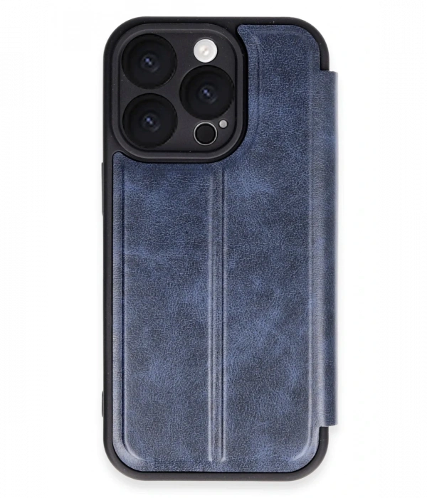 Newface iPhone 16 Pro Max Kılıf Flip Cover - Lacivert