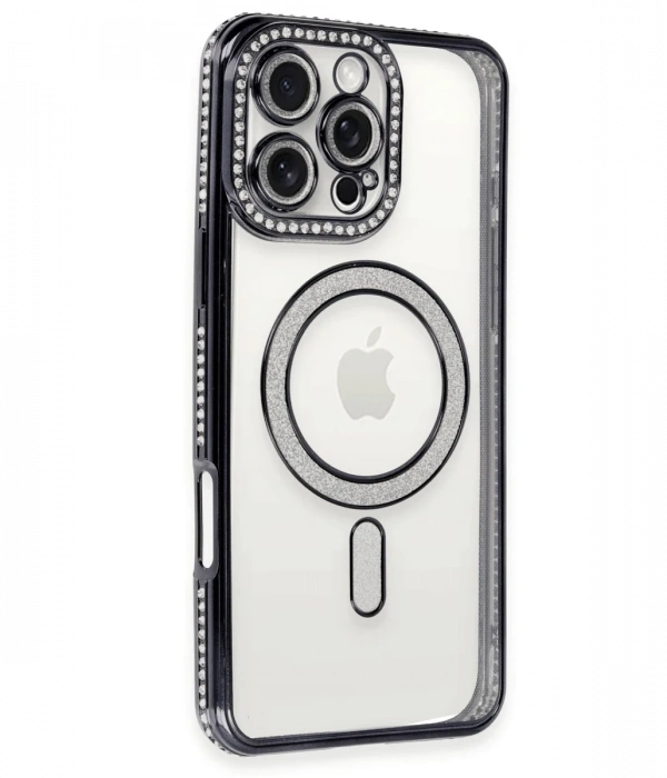 Newface iPhone 16 Pro Max Kılıf Joke Simli Magneticsafe Kılıf