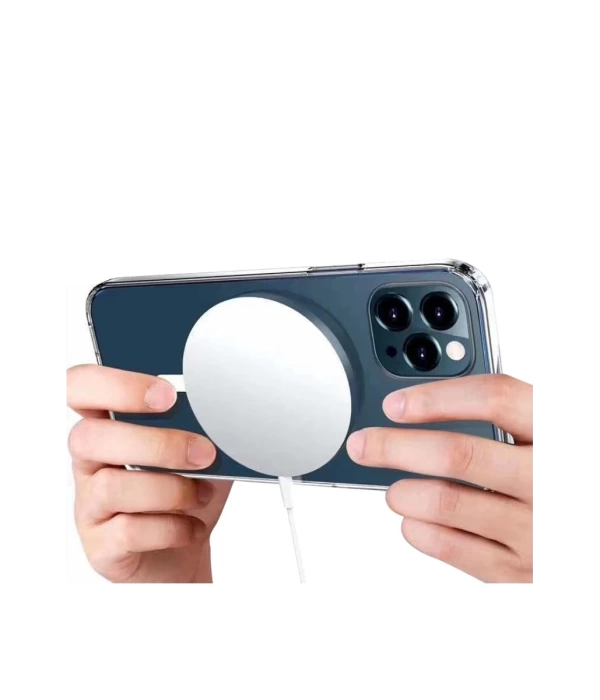 Newface iPhone 16 Pro Max Kılıf Magneticsafe Şeffaf Silikon - Şeffaf