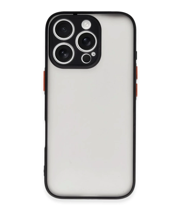 Newface iPhone 16 Pro Max Kılıf Montreal Silikon Kapak - Siyah