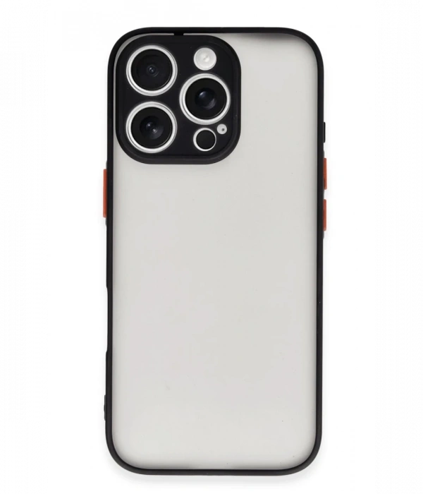Newface iPhone 16 Pro Max Kılıf Montreal Silikon Kapak - Siyah
