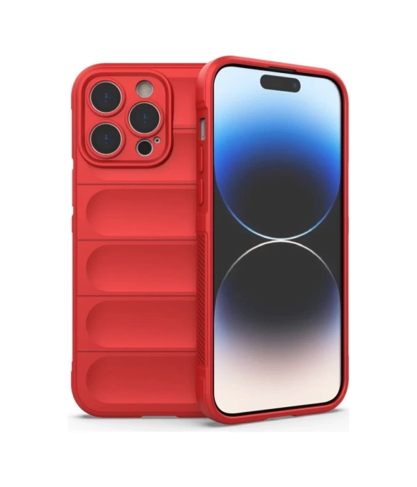 Newface iPhone 16 Pro Max Kılıf Optimum Silikon - Kırmızı