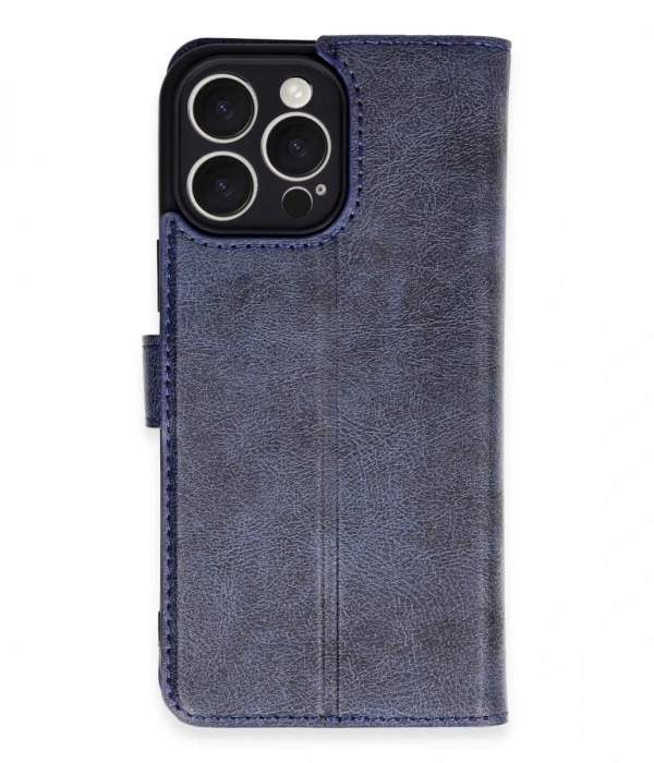 Newface iPhone 16 Pro Max Kılıf Trend S Plus Kapaklı Kılıf - Lacivert