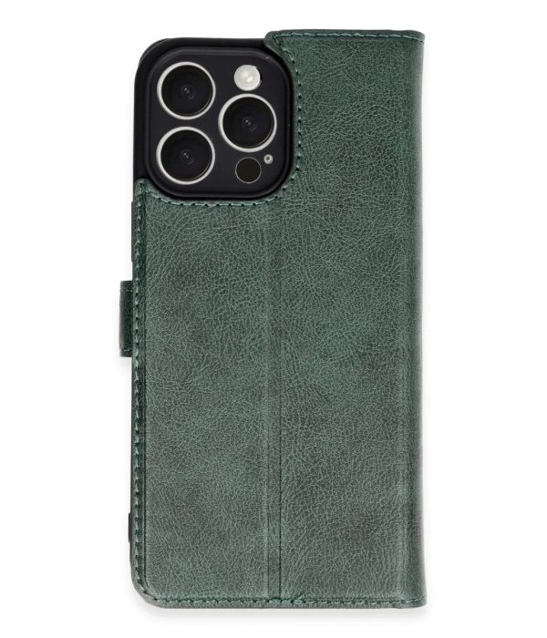 Newface iPhone 16 Pro Max Kılıf Trend S Plus Kapaklı Kılıf - Yeşil