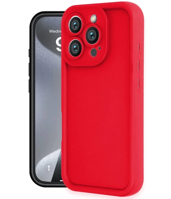 Newface iPhone 16 Pro Max Kılıf Viera Silikon - Kırmızı