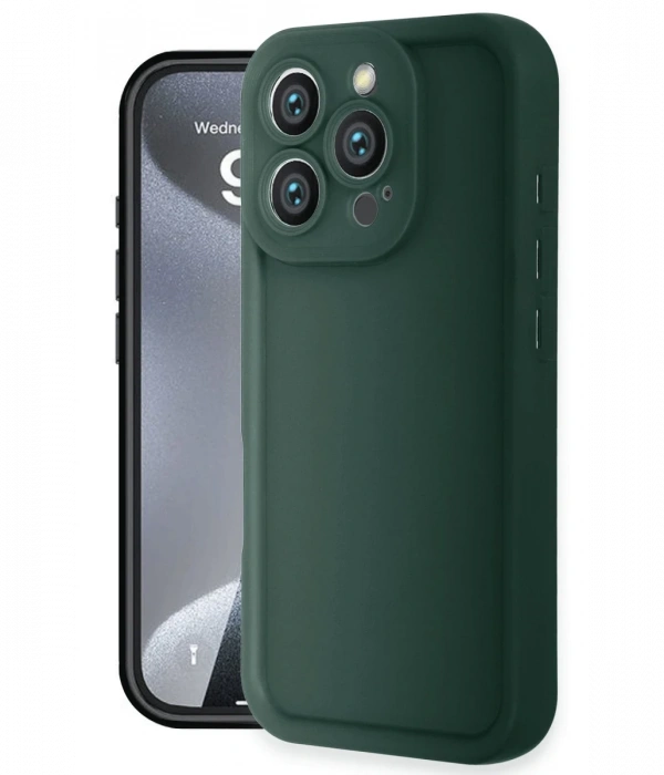 Newface iPhone 16 Pro Max Kılıf Viera Silikon - Koyu Yeşil